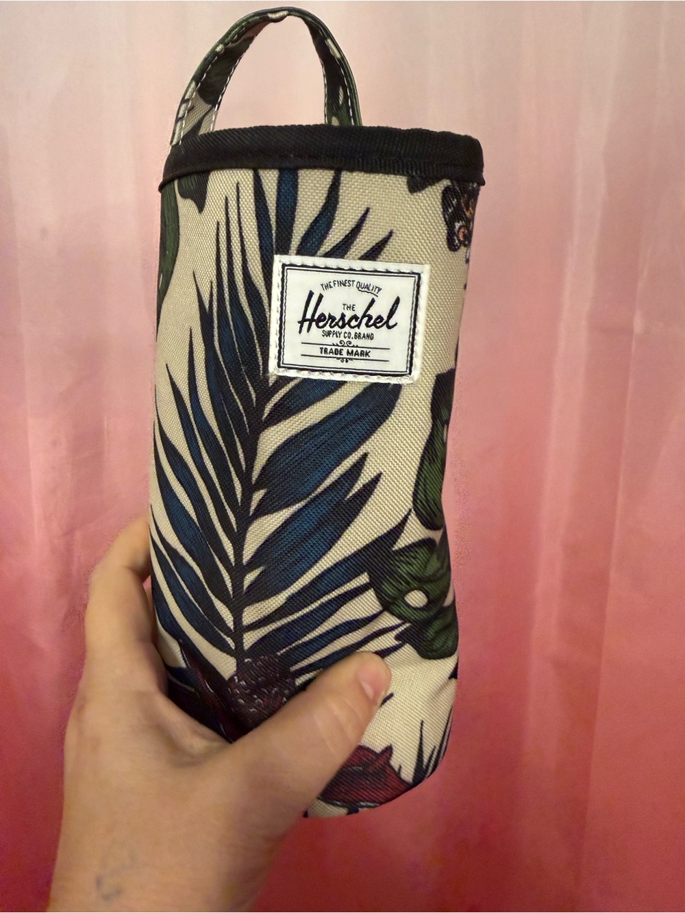 Herschel Supply Company Tropical Floral Canvas Insulated Tote Bag - Picture 4 of 7